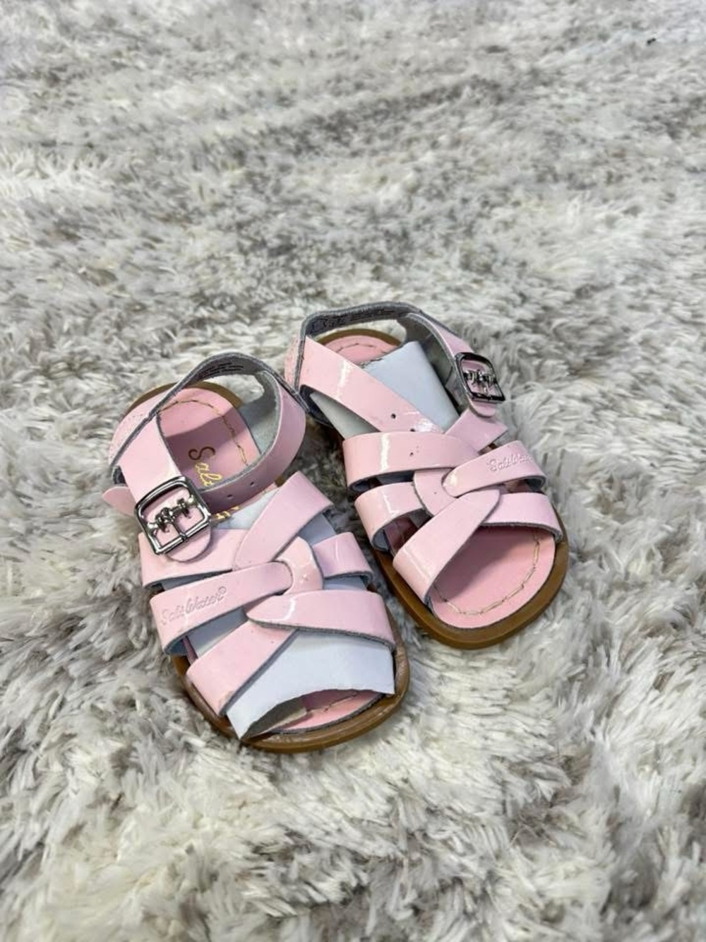 Saltwater/SunSan Original- Shiny Pink Braided Strap Sandals - Picture 5 of 7